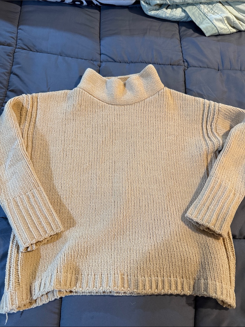 Philosophy Butter Yellow, soft and comfyTurtleneck Ribbed Knit Sweater